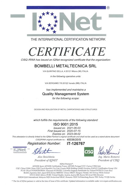 Certificato ISO 9001