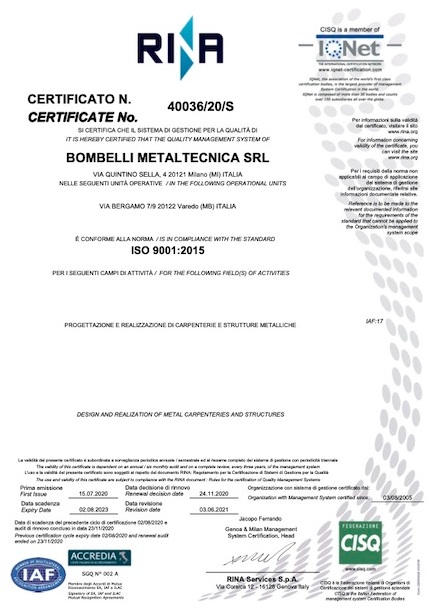 Certificato ISO 9001